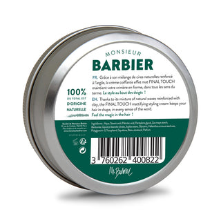 FINAL TOUCH, Crema de styling 2 in 1 pentru barba si par, efect mat, Monsieur Barbier, 75 ml