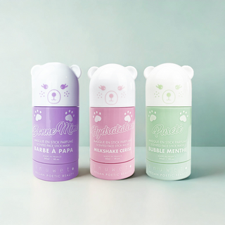 Masca stick hidratanta pentru fata, cu argila alba si parfum milkshake de cirese, Inuwet, 30 ml