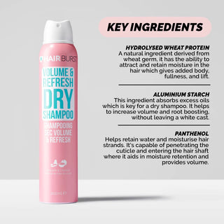 Sampon Uscat pentru Volum si Reimprospatarea Parului, Hairburst, 200 ml