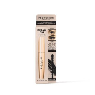 Mascara pentru alungire si volum, Dream Big, nuanta Intense Black, Profusion Cosmetics, 9 ml