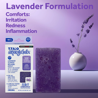 2 in 1 Burete de baie si sapun incorporat, cu parfum de lavanda, efect relaxant, Esponjabon, 120 gr