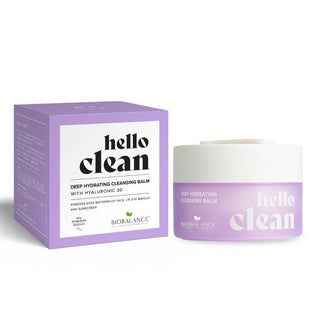 Balsam de curatare faciala cu acid hialuronic, pentru ten normal sau uscat, Hello Clean, Bio Balance, 100 ml