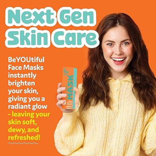 Set 3 masti faciale tip servetel, purifianta, hidratanta & iluminatoare pentru adolescenti si tineri, BeYoutiful, 20 ml x 3