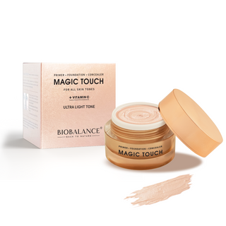 Magic Touch, primer, fond de ten si anti-cearcan cu vitamina C, nuanta Ultra Light, Bio Balance, 30 ml