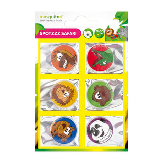 Set 6 stickere anti-tantari pentru copii, cu parfum de citronella, model amnimale, MosquitNo, 5,4 gr