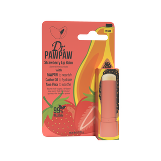 Balsam pentru buze cu aroma de capsune si pawpaw ulei de ricin si aloe vera Dr.PAWPAW
