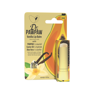 Balsam pentru buze cu aroma de vanilie si pawpaw ulei de ricin si aloe vera Dr.PAWPAW