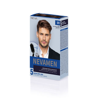 Nevamen vopsea de par pentru barbati, fara amoniac, Saten Mediu Natural, 5/0, Neva, 150 ml