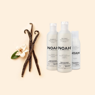 Sampon natural pentru indreptarea parului cu extract de vanilie Noah