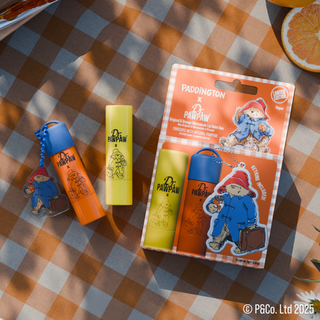 Set 2 balsamuri de buze Paddington™ Bear Keyring Original Balm + aroma Orange Marmalade Dr.PAWPAW, 2 x 4 g Paddington Bear Keyring Original + Orange Marmalade