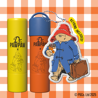 Set 2 balsamuri de buze Paddington™ Bear Keyring Original Balm + aroma Orange Marmalade Dr.PAWPAW, 2 x 4 g Paddington Bear Keyring Original + Orange Marmalade