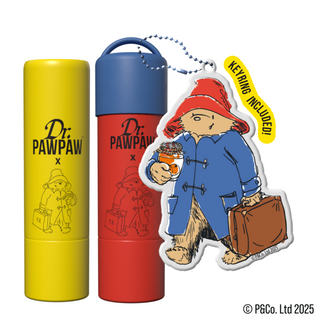 Set 2 balsamuri de buze Paddington™ Bear Keyring Original Balm + aroma Strawberry Jam Dr.PAWPAW 2 x 4 g Paddington Bear Keyring Original + Strawberry Jam