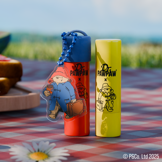 Set 2 balsamuri de buze Paddington™ Bear Keyring Original Balm + aroma Strawberry Jam Dr.PAWPAW 2 x 4 g Paddington Bear Keyring Original + Strawberry Jam