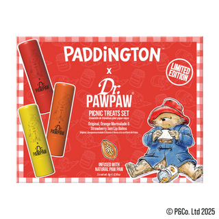 Set 3 balsamuri de buze Paddington™ Paddington Picnic Treats aroma Orange Marmalade + Original Balm + Strawberry Jam Dr.PAWPAW