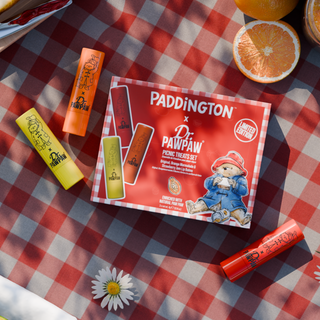 Set 3 balsamuri de buze Paddington™ Paddington Picnic Treats aroma Orange Marmalade + Original Balm + Strawberry Jam Dr.PAWPAW
