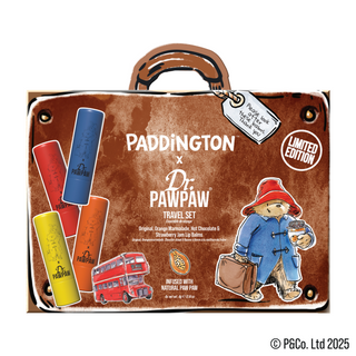 Set 4 balsamuri de buze Paddington™ Travels aroma Orange Marmalade + Original Balm + Strawberry Jam + Hot Chocolate Dr.PAWPAW