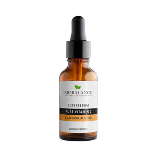 Sticla de ser Biobalance Pure Vitamin C, pe fundal alb