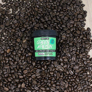 Scrub modelator pentru corp, cu cafea verde si ulei de portocala, Green Apelsin, Beauty Jar, 200 g