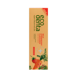 Pasta de dinti pentru copii, cu aroma de capsuni si morcov, Ecodenta, 75ml
