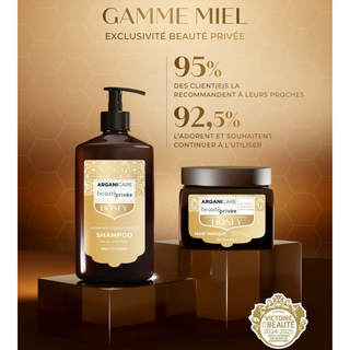 Balsam hidratant si fortifiant, cu ulei de argan & miere, Honey, Arganicare beaute privee, 400 ml