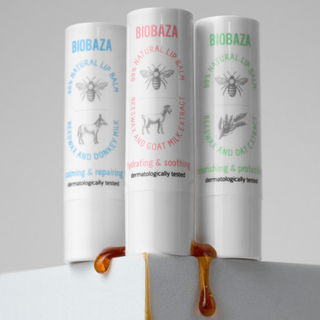 Balsam de buze cu extract de miere si lapte de magarita, BIOBAZA BEES & DONKEYS, 4,5 g