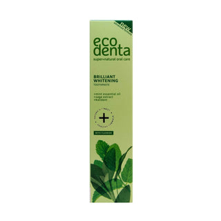 Pasta de dinti pentru albire cu ulei de menta, extract de salvie si Kalident, Ecodenta, 100ml
