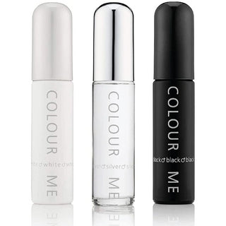 Set cadou parfumuri de barbati Colour Me White, Silver, Black, Milton-Lloyd Fragrances, 3 x 50 ml