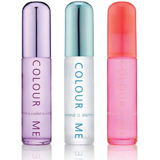 Set cadou parfumuri de dama Colour Me Violet, Diamond, Neon Pink, Milton-Lloyd Fragrances, 3 x 50 ml