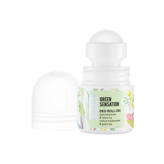 Deodorant natural pe baza de bicarbonat de sodiu, pentru femei, Green Tea Sensation, DEO TRAVEL, Biobaza, 20 ml