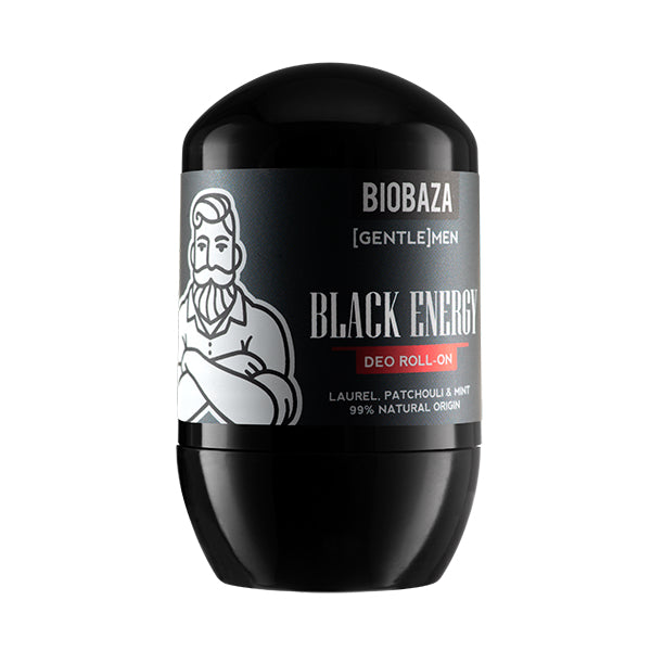 Deodorant natural pe baza de piatra de alaun pentru barbati BLACK ENERGY (dafin si patchouli), Biobaza, 50 ml