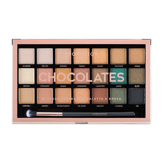 Chocolates, Paleta Farduri 21 Nuante si 1 Pensula, Profusion Cosmetics, 245 gr