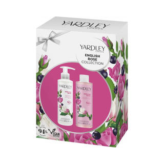 Set duo 1 x 250 ml gel de dus si 1 x 250 ml lotiune de corp cu parfum de trandafir englezesc, English Rose Collection, 2 articole