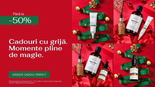 products on white Christmas red background 