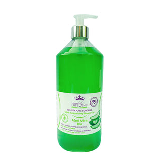 Gel de dus ultrahidratant 3 in 1, pentru fata, corp si par, cu extract de aloe vera bio, Laboratoire Freesens, 1 L