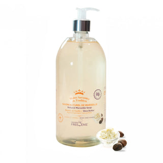 Sapun natural de Marseille lichid, hipoalergenic, cu unt de shea, pentru corp si maini, Laboratoire Freesens, 1 L