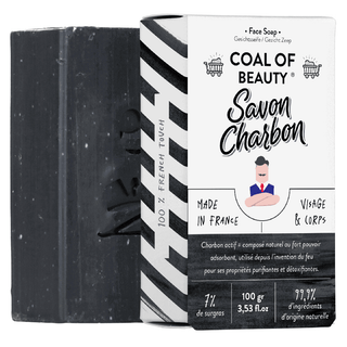 COAL OF BEAUTY, Sapun cu carbune pentru fata si corp, Monsieur Barbier, 100 gr