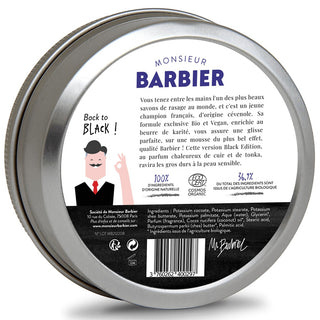 BETTER SHAVE, Sapun de barbierit traditional, Monsieur Barbier, BLACK EDITION, 150 ml