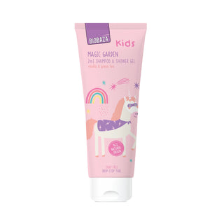 Sampon & gel de dus natural pentru copii Magic Garden, Biobaza, 250 ml