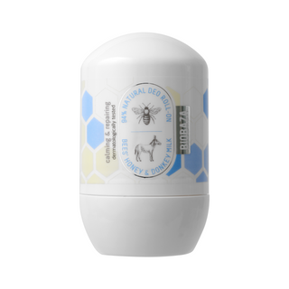 Deodorant roll-on cu extract de miere si lapte de magarita, BIOBAZA BEES & DONKEYS, 50 ml