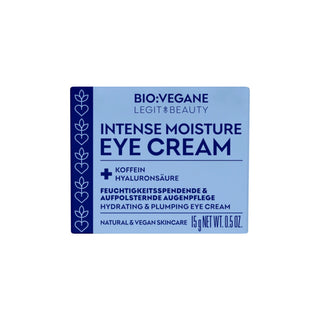 Crema pentru ochi intens hidratanta, cu acid hialuronic & cafeina, Bio:Vegane Legit Beauty, 15 g