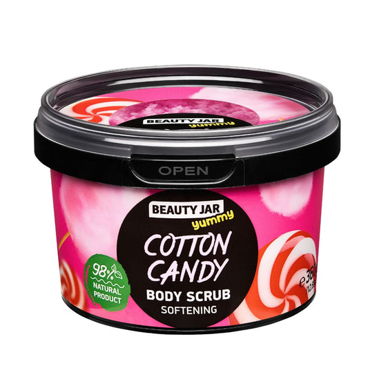 Scrub pentru corp pentru catifelare Yummy Cotton Candy, Beauty Jar, 360 g