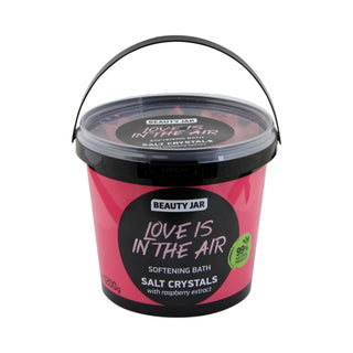 Cristale de baie pentru piele catifelata, cu extract de zmeura, Love is in the air, Beauty Jar, 1200 g