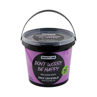 Cristale de baie pentru relaxare, cu ulei de lavanda, Don't worry, be happy, Beauty Jar, 1200 g