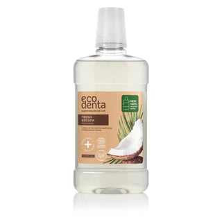 Apa de gura certificata organic, cu aroma de cocos si menta, Fresh Breath, Ecodenta, 500 ml