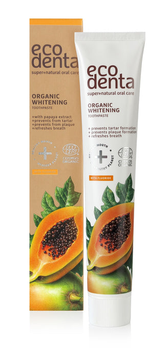 Pasta de dinti organica pentru albire cu extract de papaya, Ecodenta, 75 ml