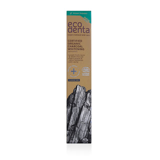 Pasta de Dinti Organica pentru Albire cu Carbune, Ecodenta, 75 ml