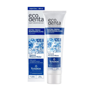 Pasta de dinti remineralizanta extra fresh, cu apa minerala Vytautas, Ecodenta, 100 ml