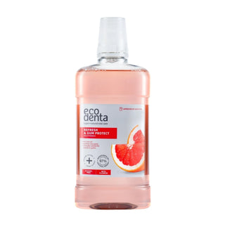Apa de gura pentru protectia gingiilor, cu ulei de tea tree, Refresh & Gum Protect, Ecodenta, 500 ml