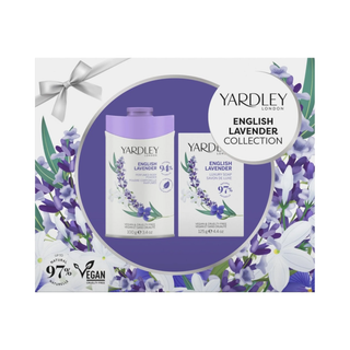 Set duo 1 x 100 g pudra de corp si 1 x 120 g sapun cu parfum de lavanda englezeasca, English Lavender Collection, Yardley, 2 articole