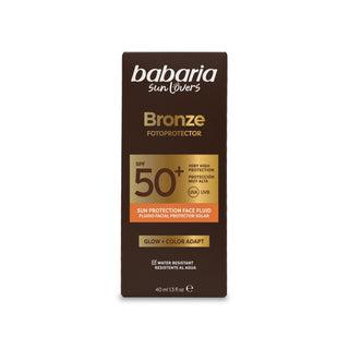 Fluid protectie solara foarte ridicata pentru fata, cu nuantator stralucitor, SPF 50+, UVA & UVB, Bronze Fotoprotector, Babaria Sun Lovers, 40 ml
